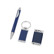 Набор: ручка, брелок, зажигалка, синий Увеличить...