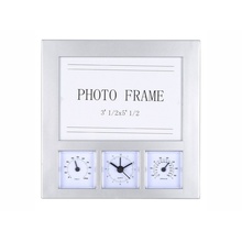 Погодная станция: часы, термометр, гигрометр и рамка для фотографии 10х15 см Увеличить...