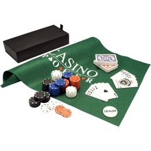 Набор для игры в покер и блэк джек «Белладжио»: 2 колоды карт, фишки, игровое поле в подарочном футляре Увеличить...