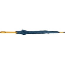 Зонт-трость полуавтоматический с деревянной ручкой, синий Увеличить...