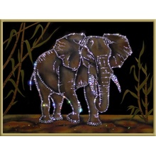 Картина с кристаллами Swarovski 'Таиландский слон' Увеличить...