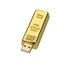 Карта памяти USB 2.0 на 4 Gb в виде слитка золота Увеличить...