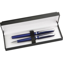 Набор 'Дали': ручка шариковая, ручка роллер в футляре, синий Увеличить...