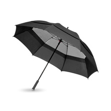 Зонт-трость Slazenger с двойным куполом и конструкцией повышенной прочности, черный Увеличить...