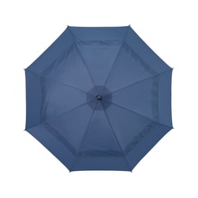 Зонт-трость Slazenger с двойным куполом и конструкцией повышенной прочности, темно-синий Увеличить...