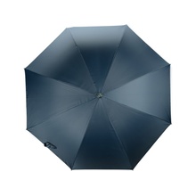 Зонт-трость полуавтоматический с алюминиевой ручкой, синий снаружи, серебристый внутри Увеличить...