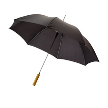Зонт-трость полуавтоматический, черный Увеличить...