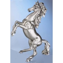 Скульптура 'Конь на дыбах', посеребрение матовое Увеличить...
